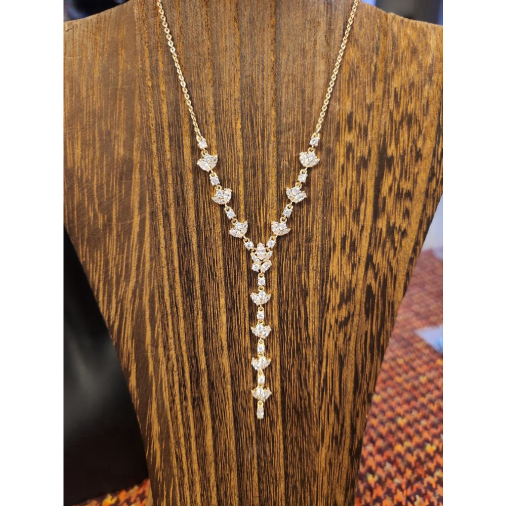 Givenchy Gold-Tone Cubic Zirconia Lariat Necklace, 16" + 3" extender - Picture 7 of 11
